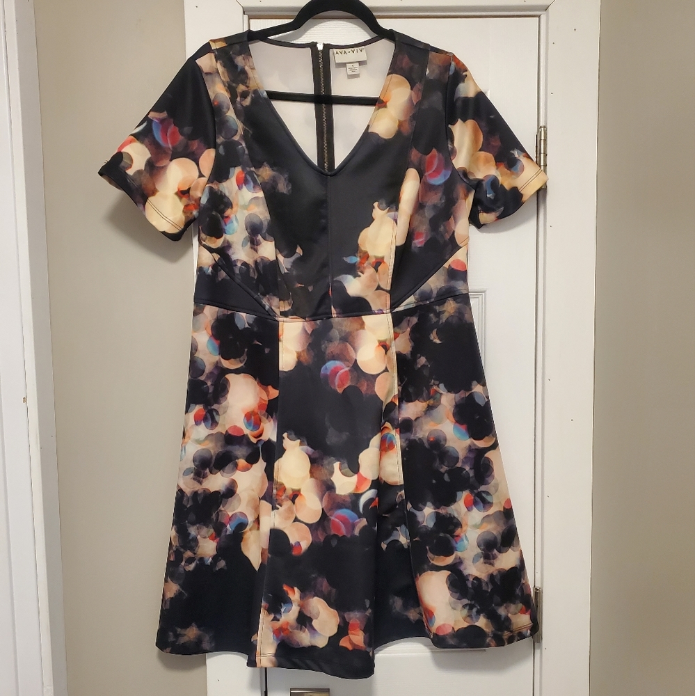 Watercolor Floral A-line Dress